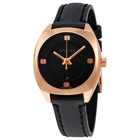 orologio femminile gucci rettangolare cinturino in pelle|orologio gucci donna.